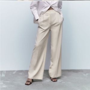 ZARA WIDE LEG MENSWEAR STYLE PANTS Size XS